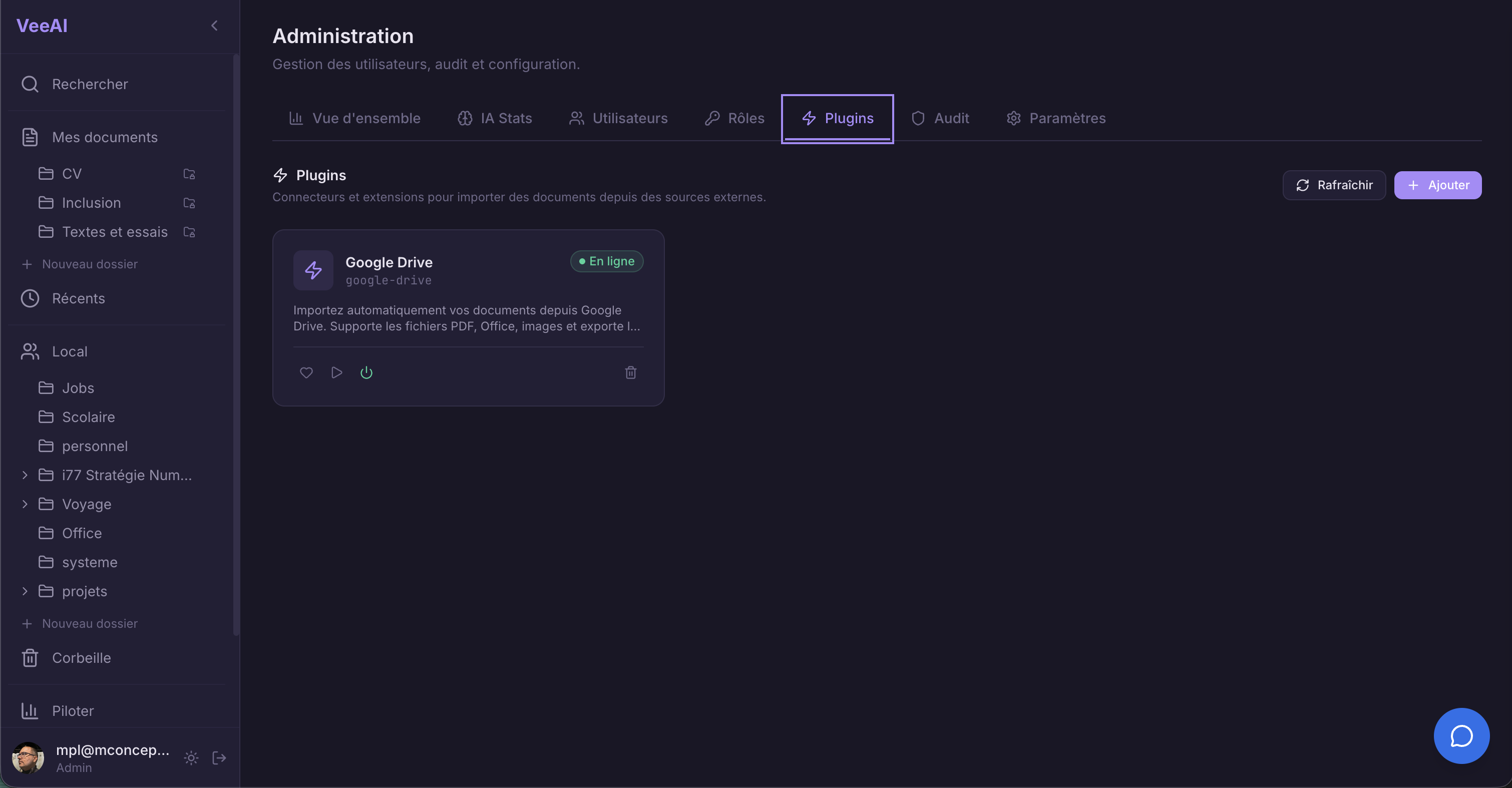 VeeConnect interface